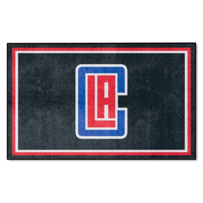 Fan Mats  LLC Los Angeles Clippers 4x6 Rug Black