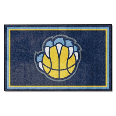 Fan Mats  LLC Memphis Grizzlies 4x6 Rug Blue