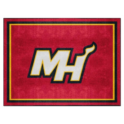 Fan Mats  LLC Miami Heat 8x10 Rug Red