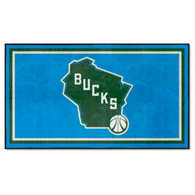 Fan Mats  LLC Milwaukee Bucks 3x5 Rug Blue