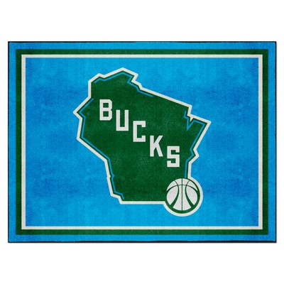 Fan Mats  LLC Milwaukee Bucks 8x10 Rug Blue