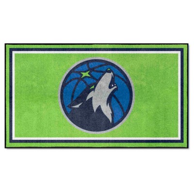 Fan Mats  LLC Minnesota Timberwolves 3x5 Rug Green