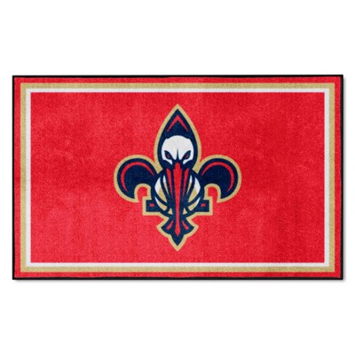 Fan Mats  LLC New Orleans Pelicans 4x6 Rug Tan