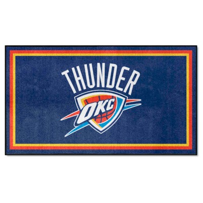 Fan Mats  LLC Oklahoma City Thunder 3x5 Rug Blue