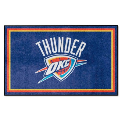 Fan Mats  LLC Oklahoma City Thunder 4x6 Rug Blue