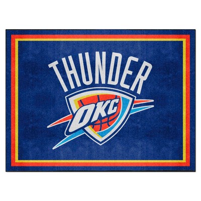 Fan Mats  LLC Oklahoma City Thunder 8x10 Rug Blue