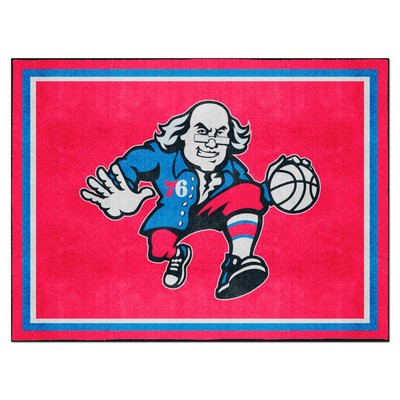 Fan Mats  LLC Philadelphia 76ers 8x10 Rug Red