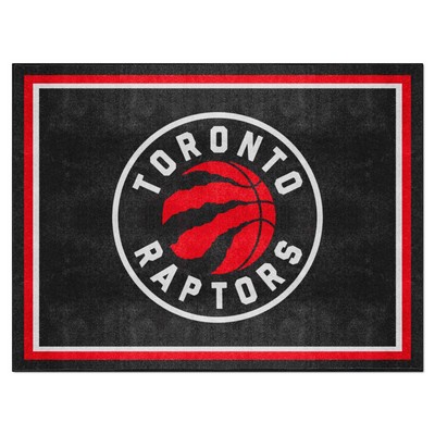 Fan Mats  LLC Toronto Raptors 8x10 Rug Black