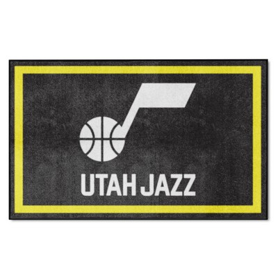 Fan Mats  LLC Utah Jazz 4x6 Rug Black