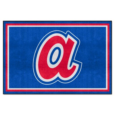 Fan Mats  LLC Boston Braves 5x8 Rug Retro Blue