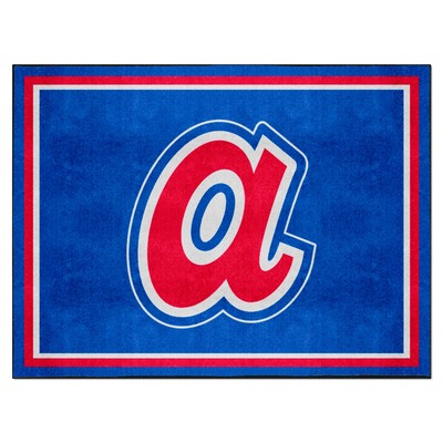 Fan Mats  LLC Boston Braves 8x10 Rug Retro Blue