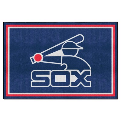 Fan Mats  LLC Chicago White Sox 5x8 Rug Retro Blue