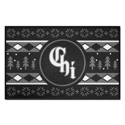 Fan Mats  LLC Chicago White Sox Starter Mat Holiday Sweater Black