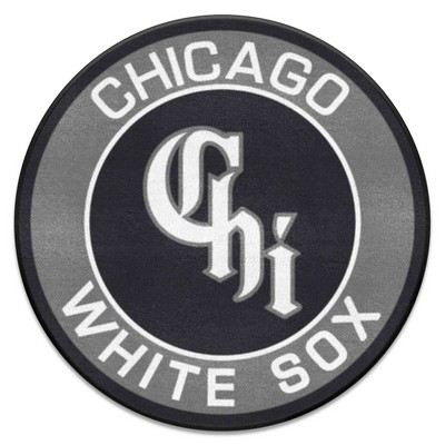 Fan Mats  LLC Chicago White Sox Roundel Mat Black