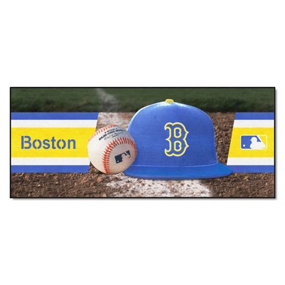 Fan Mats  LLC Boston Red Sox Baseball Runner Blue