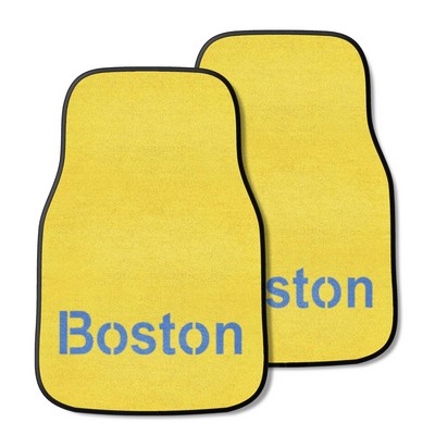 Fan Mats  LLC Boston Red Sox 2-pc Carpet Car Mat Set Yellow