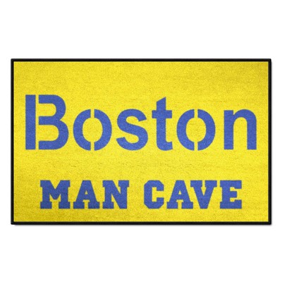 Fan Mats  LLC Boston Red Sox Starter Mat Man Cave Yellow