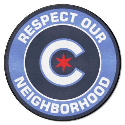 Fan Mats  LLC Chicago Cubs Roundel Mat Blue