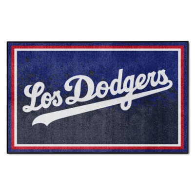 Fan Mats  LLC Los Angeles Dodgers 4x6 Rug Blue