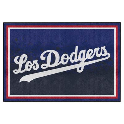 Fan Mats  LLC Los Angeles Dodgers 5x8 Rug Blue