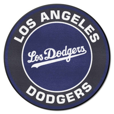 Fan Mats  LLC Los Angeles Dodgers Roundel Mat Blue