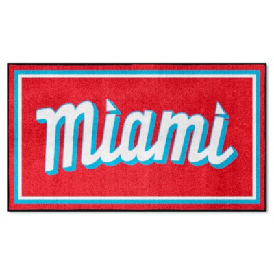 Fan Mats  LLC Miami Marlins 3x5 Rug Red