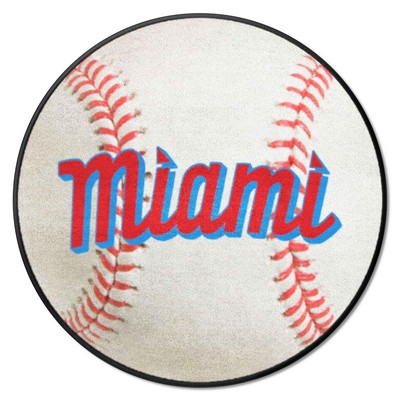 Fan Mats  LLC Miami Marlins Baseball Mat White