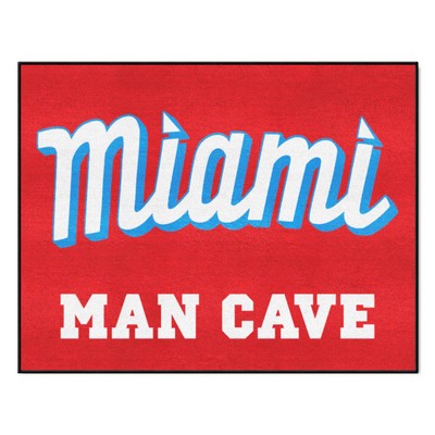 Fan Mats  LLC Miami Marlins All-Star Mat Man Cave Red