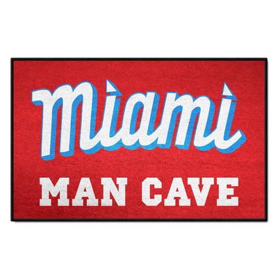 Fan Mats  LLC Miami Marlins Starter Mat Man Cave Red