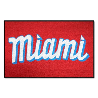 Fan Mats  LLC Miami Marlins Starter Mat Red