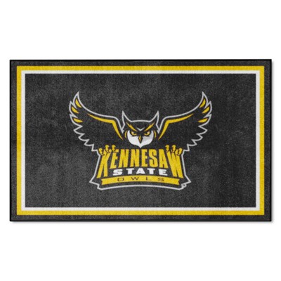 Fan Mats  LLC Kennesaw State Owls 4x6 Rug Black