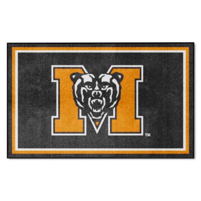 Fan Mats  LLC Mercer Bears 4x6 Rug Black