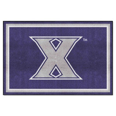 Fan Mats  LLC Xavier Musketeers 5x8 Rug Navy