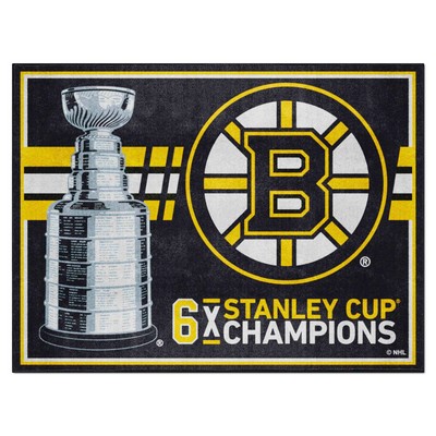 Fan Mats  LLC Boston Bruins 8x10 Rug Dynasty Black