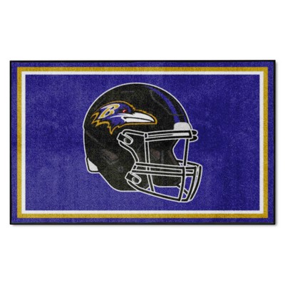 Fan Mats  LLC Baltimore Ravens 4x6 Rug Purple