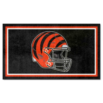 Fan Mats  LLC Cincinnati Bengals 3x5 Rug Black