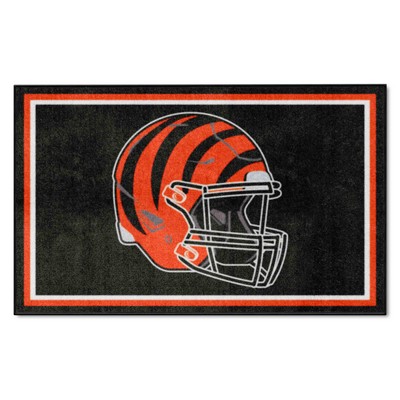 Fan Mats  LLC Cincinnati Bengals 4x6 Rug Black