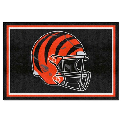 Fan Mats  LLC Cincinnati Bengals 5x8 Rug Black