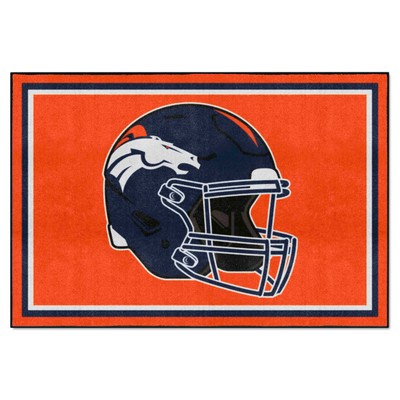 Fan Mats  LLC Denver Broncos 5x8 Rug Orange