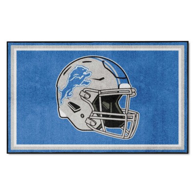 Fan Mats  LLC Detroit Lions 4x6 Rug Blue