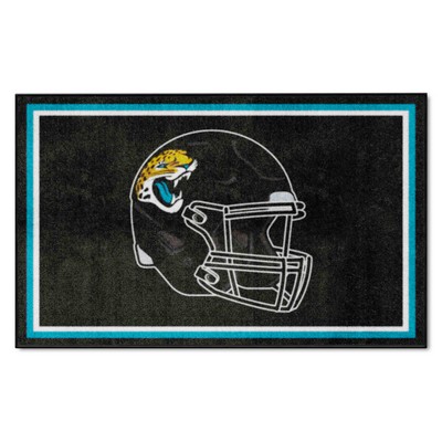 Fan Mats  LLC Jacksonville Jaguars 4x6 Rug Black