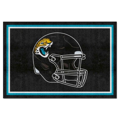 Fan Mats  LLC Jacksonville Jaguars 5x8 Rug Black