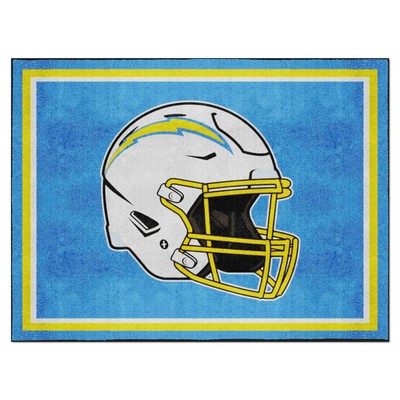 Fan Mats  LLC Los Angeles Chargers 8x10 Rug Blue