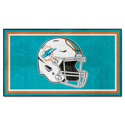 Fan Mats  LLC Miami Dolphins 3x5 Rug Aqua