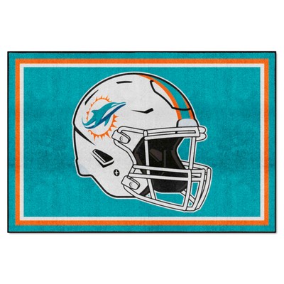 Fan Mats  LLC Miami Dolphins 5x8 Rug Aqua