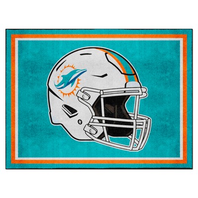 Fan Mats  LLC Miami Dolphins 8x10 Rug Aqua