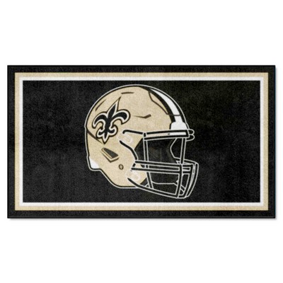 Fan Mats  LLC New Orleans Saints 3x5 Rug Black