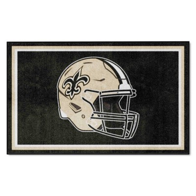 Fan Mats  LLC New Orleans Saints 4x6 Rug Black