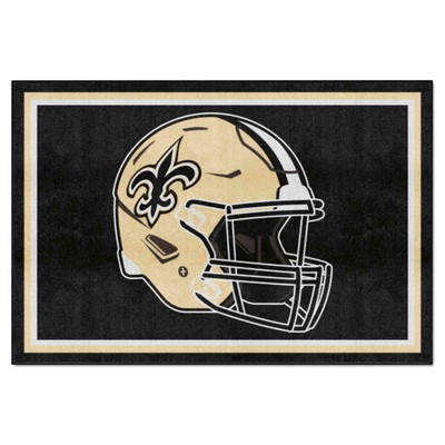 Fan Mats  LLC New Orleans Saints 5x8 Rug Black