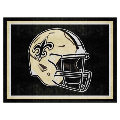 Fan Mats  LLC New Orleans Saints 8x10 Rug Black